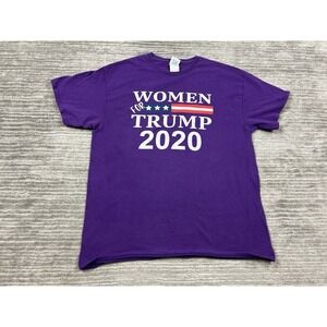 Womens For Trump 2020 Shirt Womens Large Purple Short Sleve Delta Cotton